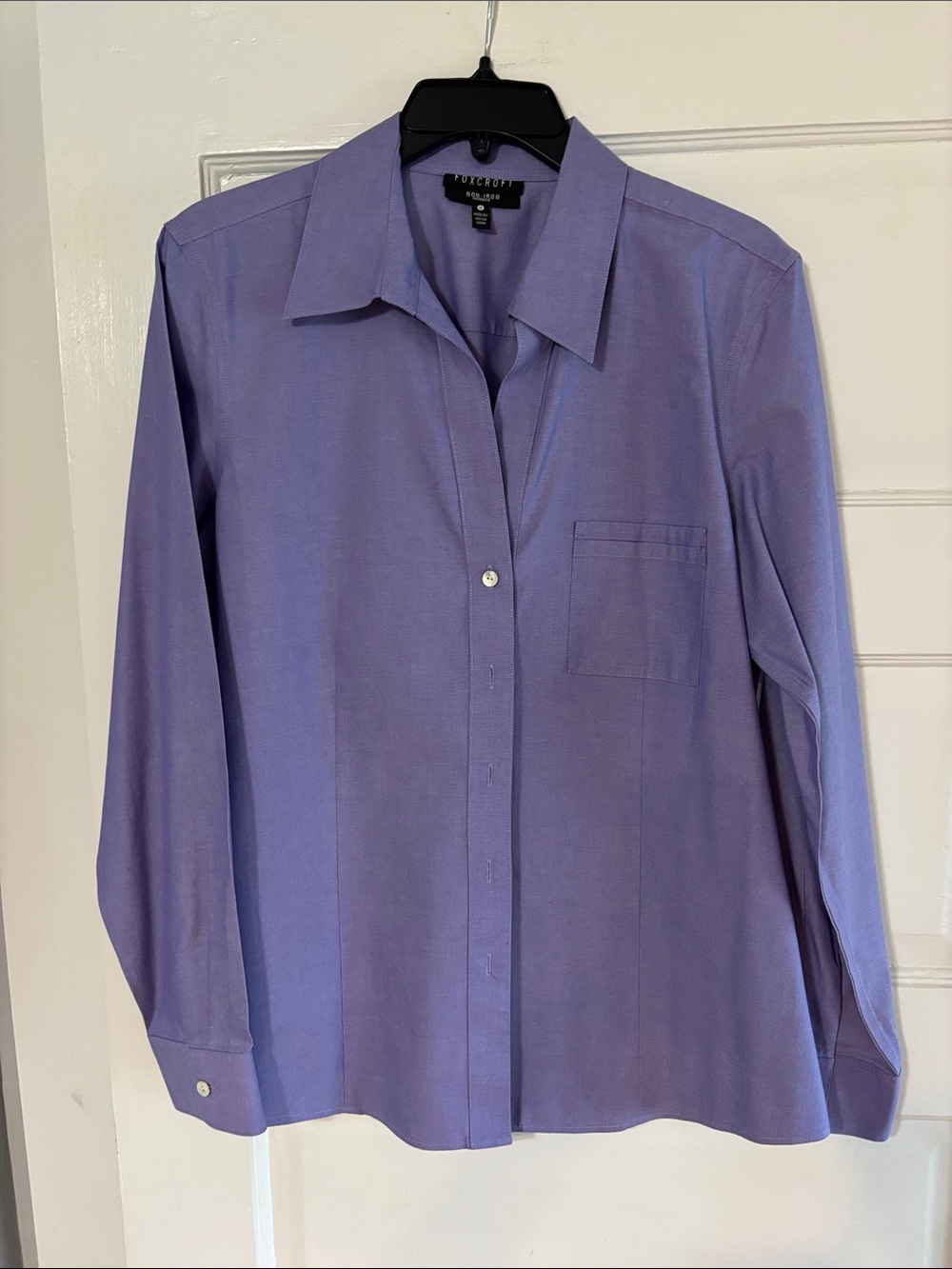 Foxcroft Lavender Button-Front Dress Shirt